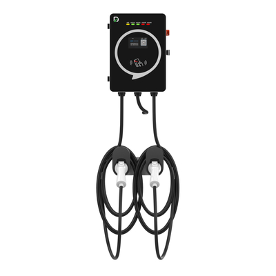 주문 7kW 상업용 3단계 EV 충전기 IP54 보호 수준으로 2개의 전기 차량 온라인 제품