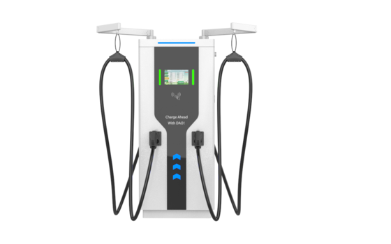 Building Project DC EV Charging Stations  Parking Lot Project 160kW Charger CCS2  With Double Guns